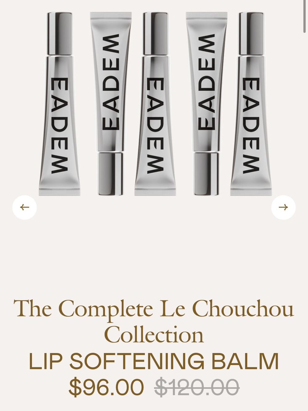 Eadem Le Chouchou Lip Softening Balm — Silver